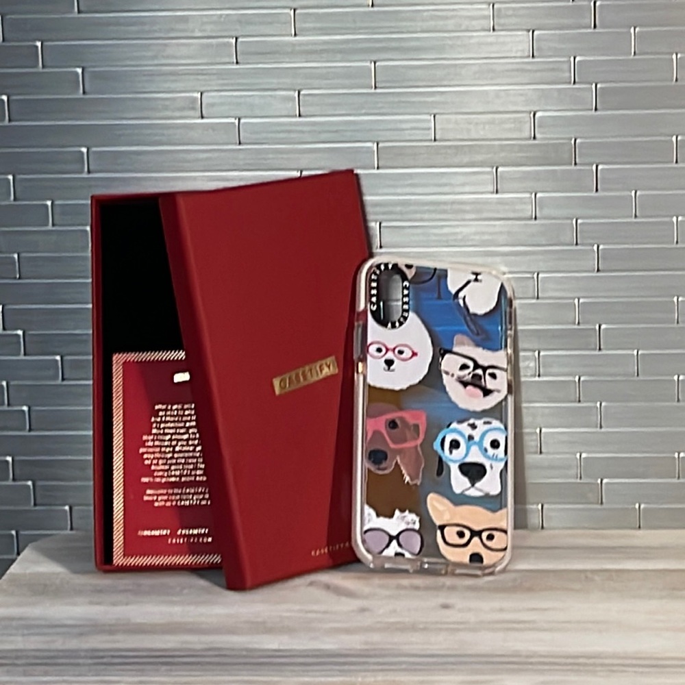 iPhone X Casetify Impact case- dogs with glasses- super cute!